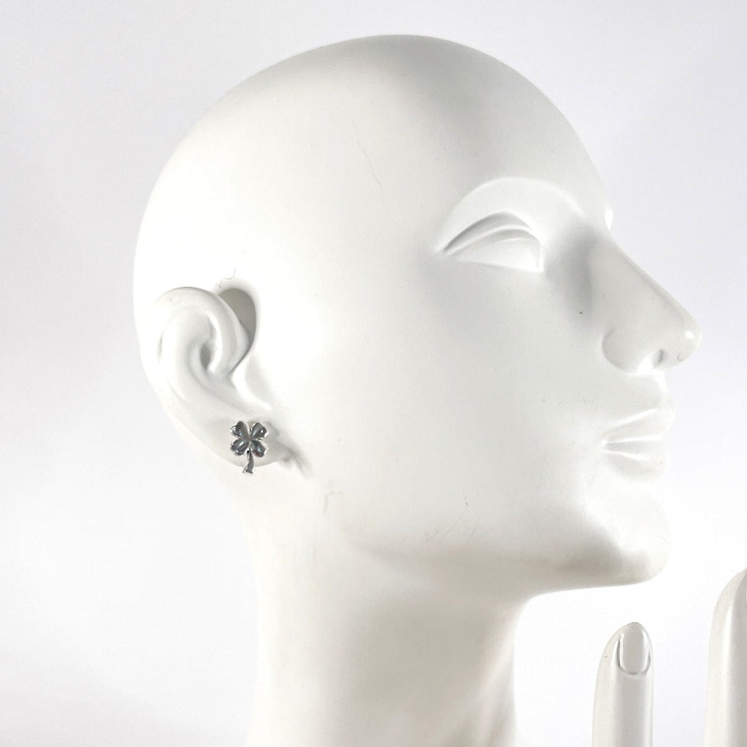 CHANEL Pierce Silver925 Silver Clover