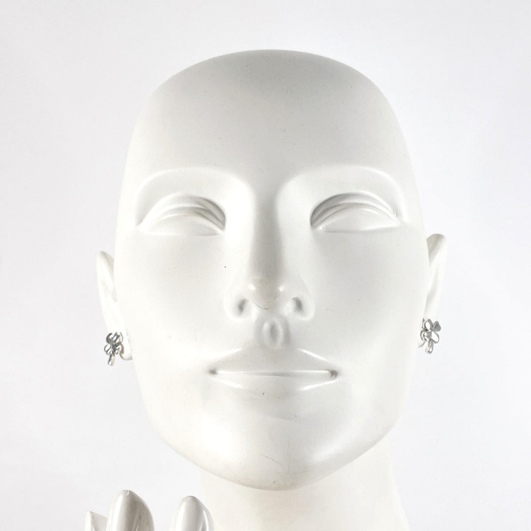 CHANEL Pierce Silver925 Silver Clover