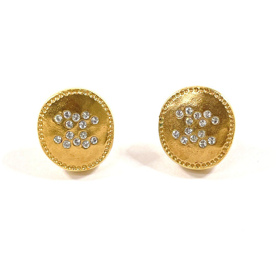 CHANEL Pierce AB2146 Metal, Rhinestone gold COCO Mark