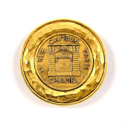 CHANEL Brooch Gold Plated gold vintage 31 RUE CAMBON PARIS