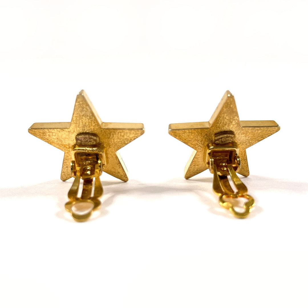 CHANEL Earring Gold Plated gold Star COCO Mark