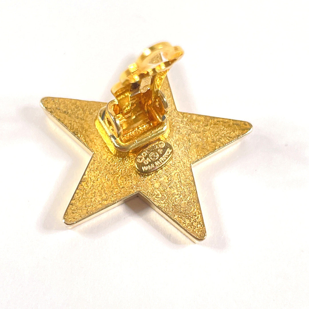 CHANEL Earring Gold Plated gold Star COCO Mark