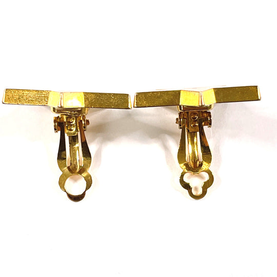 CHANEL Earring Gold Plated gold Star COCO Mark