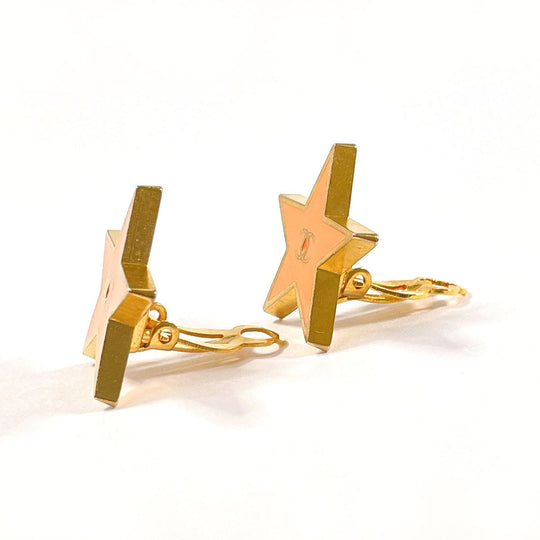 CHANEL Earring Gold Plated gold Star COCO Mark