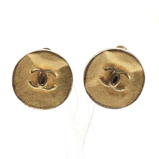 CHANEL Earring metal gold vintage COCO Mark