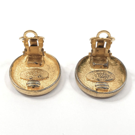 CHANEL Earring metal gold vintage COCO Mark