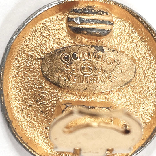 CHANEL Earring metal gold vintage COCO Mark