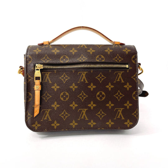 LOUIS VUITTON Handbag M44875 Monogram canvas Brown 2WAY Pochette Metis MM Women Used Authentic