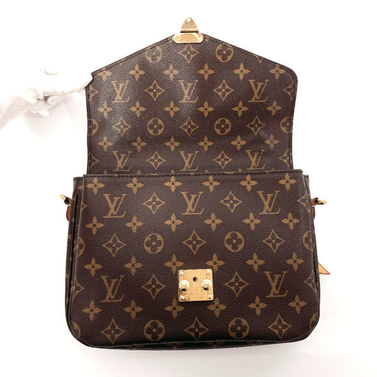 LOUIS VUITTON Handbag M44875 Monogram canvas Brown 2WAY Pochette Metis MM Women Used Authentic