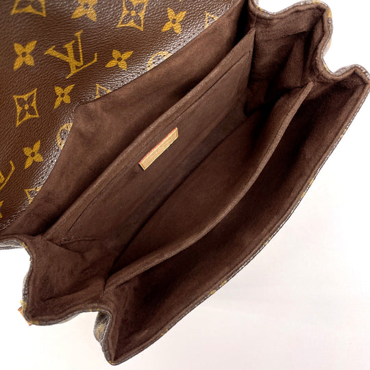 LOUIS VUITTON Handbag M44875 Monogram canvas Brown 2WAY Pochette Metis MM Women Used Authentic