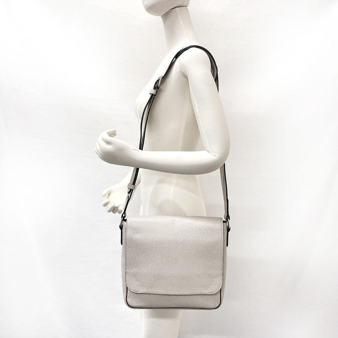 LOUIS VUITTON Shoulder Bag M32733 Taiga Leather off white Roman PM