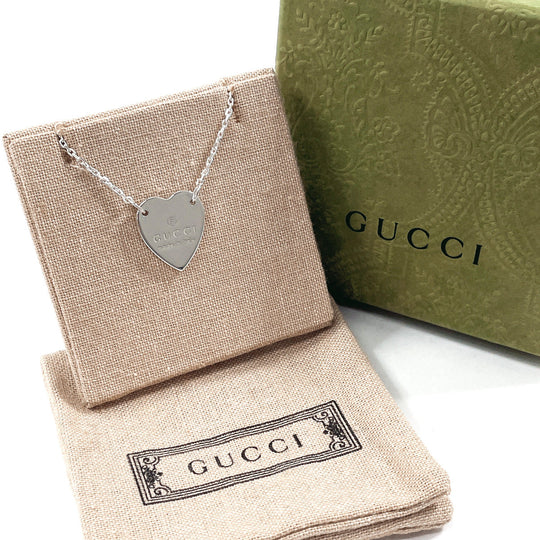 GUCCI Necklace 223512 J8400 8106 Silver925 Silver Trademark Heart