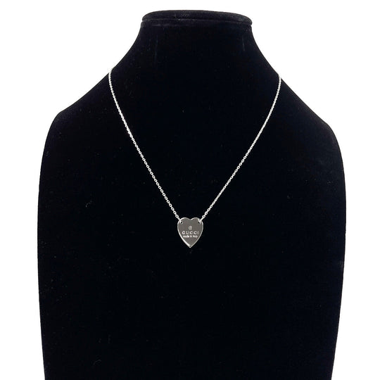 GUCCI Necklace 223512 J8400 8106 Silver925 Silver Trademark Heart