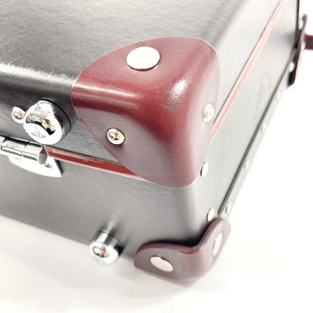 GLOBE TROTTER Handbag Leather, Vulcan Fiber Dark brown London Square Centenary 2WAY Mini Trunk