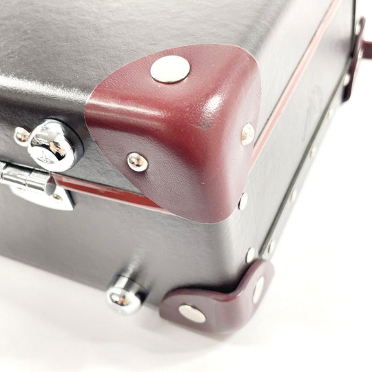 GLOBE TROTTER Handbag Leather, Vulcan Fiber Dark brown London Square Centenary 2WAY Mini Trunk