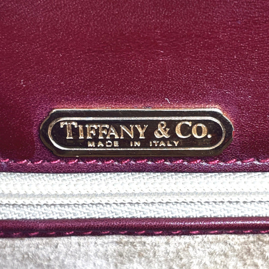 TIFFANY&Co. Shoulder Bag leather Bordeaux Circle logo ChainShoulder