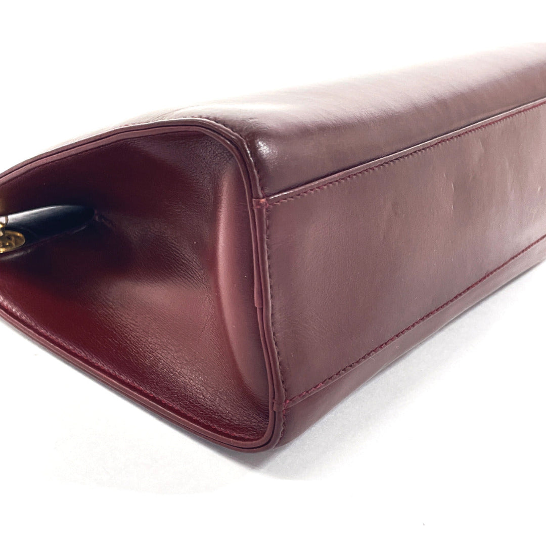 TIFFANY&Co. Shoulder Bag leather Bordeaux Circle logo ChainShoulder