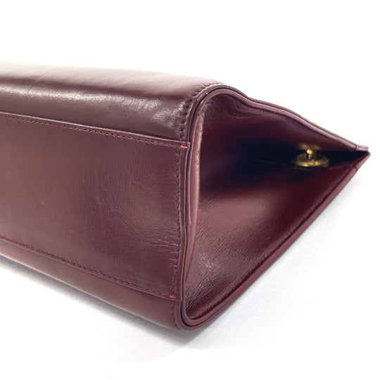 TIFFANY&Co. Shoulder Bag leather Bordeaux Circle logo ChainShoulder