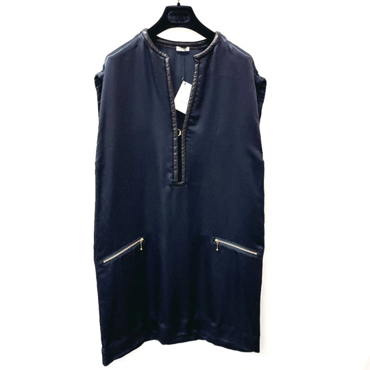 CELINE one piece 2 6D76/2653 Rayon, viscose 100% Navy Sack dress 42