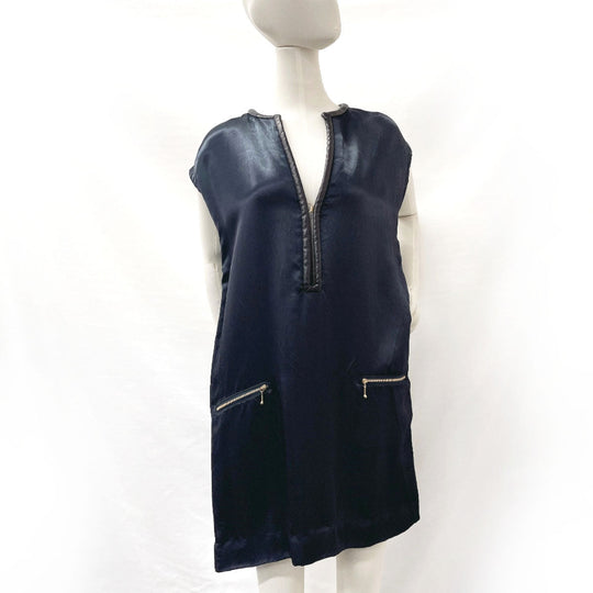 CELINE one piece 2 6D76/2653 Rayon, viscose 100% Navy Sack dress 42