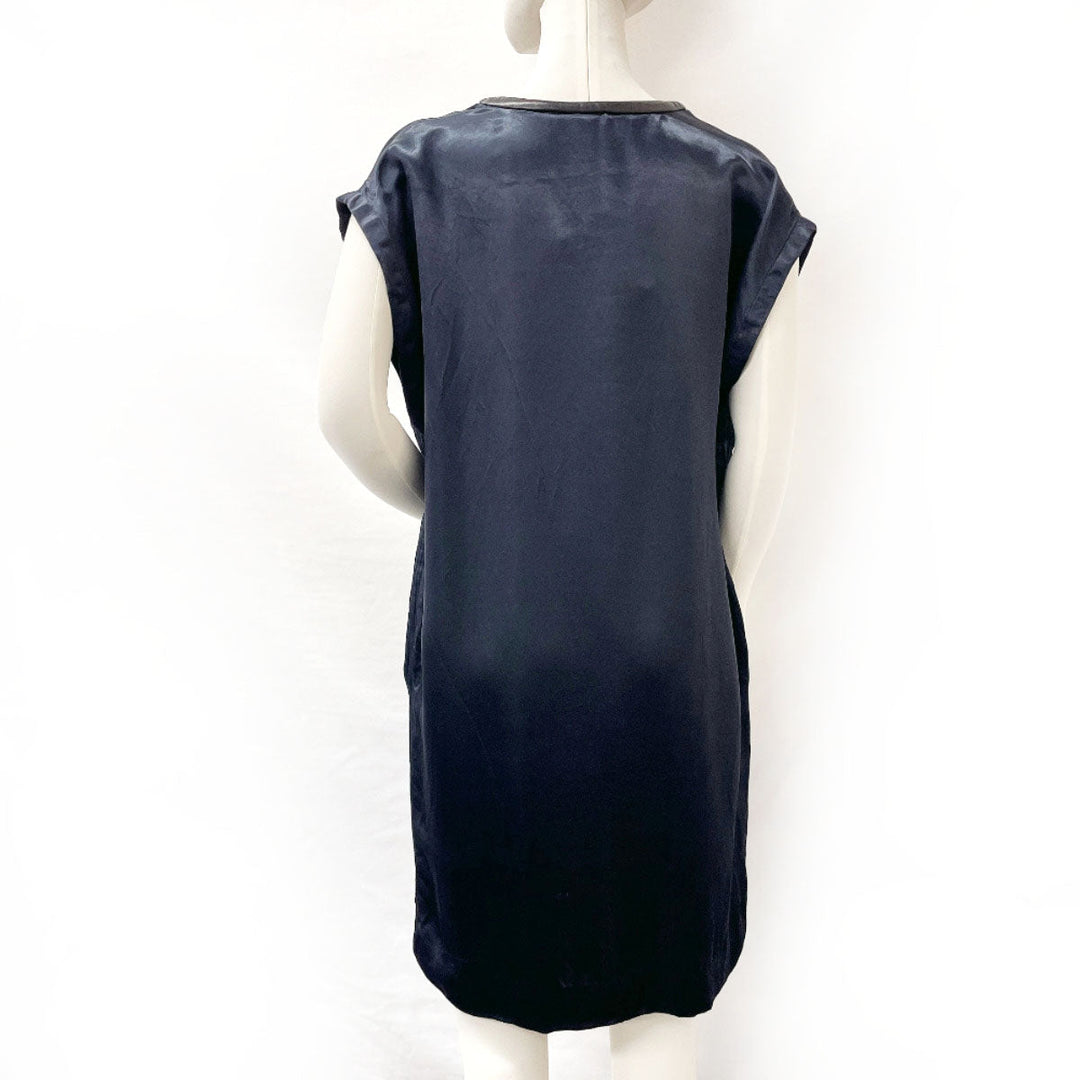 CELINE one piece 2 6D76/2653 Rayon, viscose 100% Navy Sack dress 42
