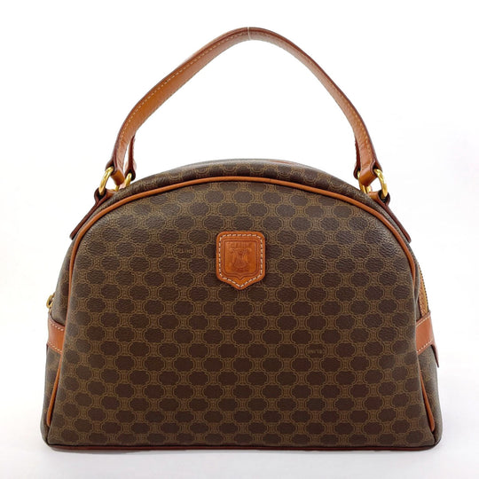 CELINE Handbag PVC, Leather Brown Macadam