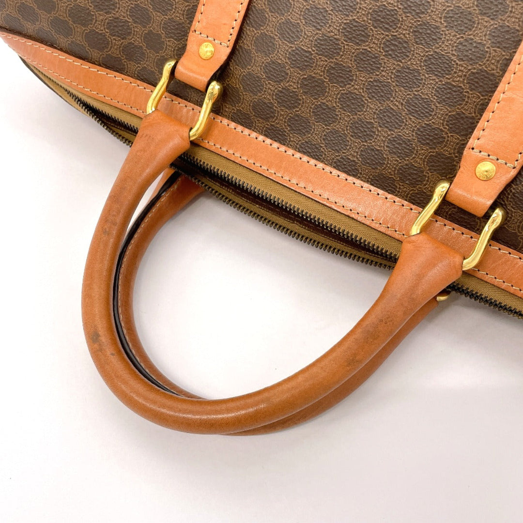 CELINE Boston Duffel bag PVC, Leather Brown Macadam