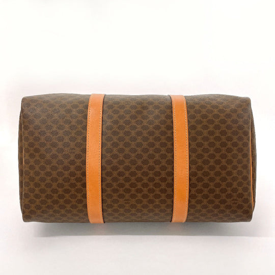 CELINE Boston Duffel bag PVC, Leather Brown Macadam