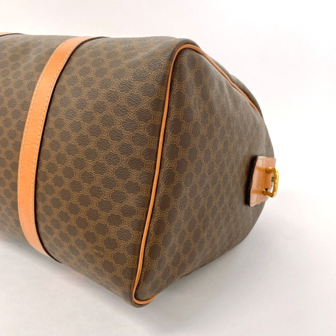 CELINE Boston Duffel bag PVC, Leather Brown Macadam