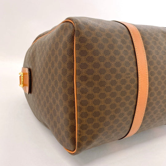 CELINE Boston Duffel bag PVC, Leather Brown Macadam
