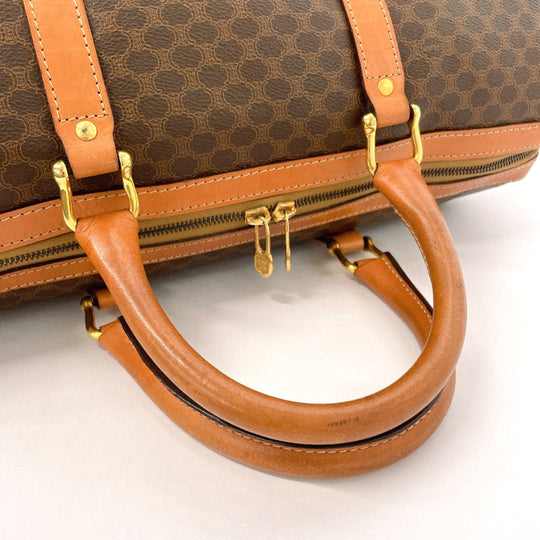 CELINE Boston Duffel bag PVC, Leather Brown Macadam