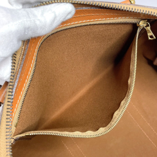 CELINE Boston Duffel bag PVC, Leather Brown Macadam