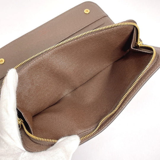 LOUIS VUITTON Long Wallet Purse N63071 Damier Brown Portefeuille Ansolit