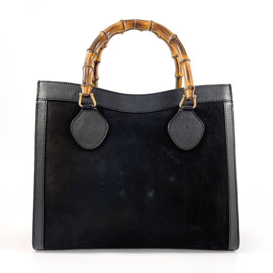 GUCCI Handbag 002・1186・0260 Suede, Leather black Bamboo
