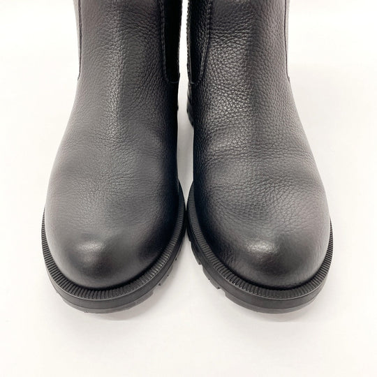 GUCCI boots 388050 Leather, Suede black Micro GG side zip ankle boots 37 1/2