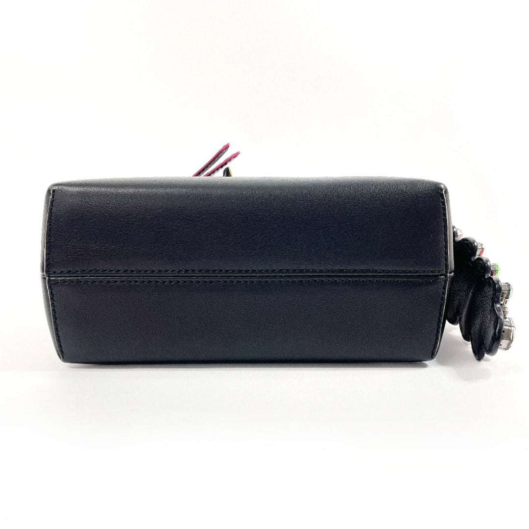 FENDI Shoulder Bag 8BL135-67G leather black 2WAY By the way small Women Used Authentic