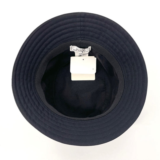 HERMES hat Cotton , 100% cotton black Bucket hat Harper H Serie 58