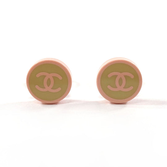 CHANEL Earring plastic pink COCO Mark