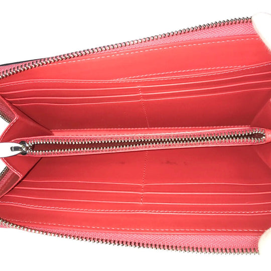 Christian Louboutin Long Wallet Purse 1185059 leather leather pink Round zip Panettone spike studs