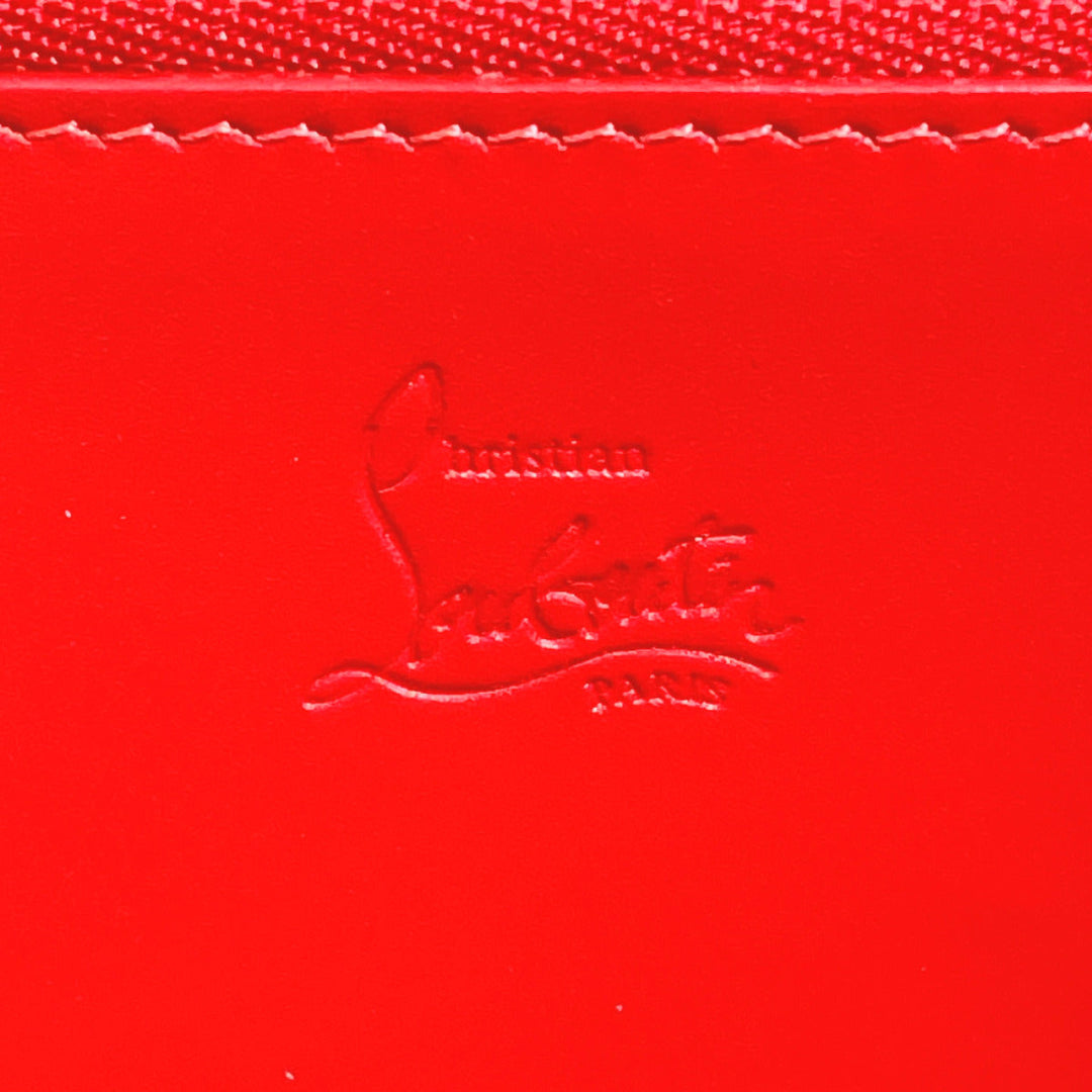 Christian Louboutin Long Wallet Purse 1185059 leather leather pink Round zip Panettone spike studs