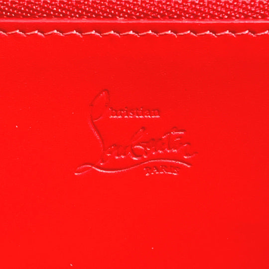 Christian Louboutin Long Wallet Purse 1185059 leather leather pink Round zip Panettone spike studs