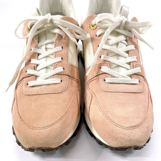 LOUIS VUITTON sneakers Suede, Leather pink Run away line Women 36 Used Authentic