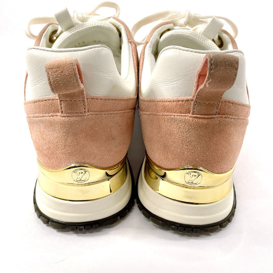 LOUIS VUITTON sneakers Suede, Leather pink Run away line Women 36 Used Authentic
