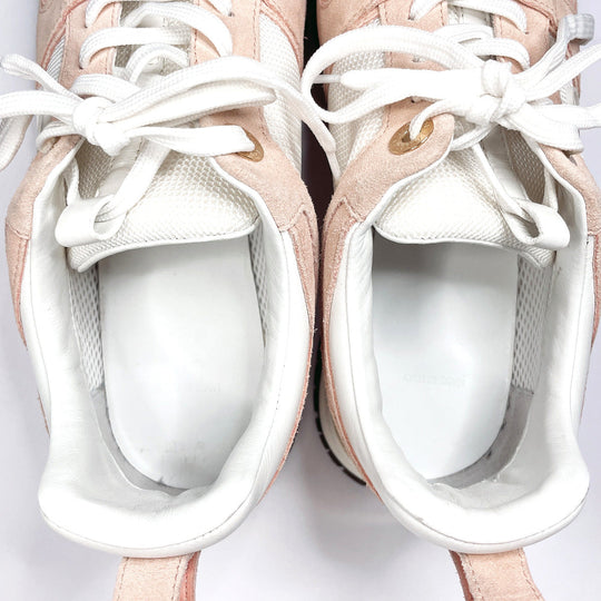 LOUIS VUITTON sneakers Suede, Leather pink Run away line Women 36 Used Authentic