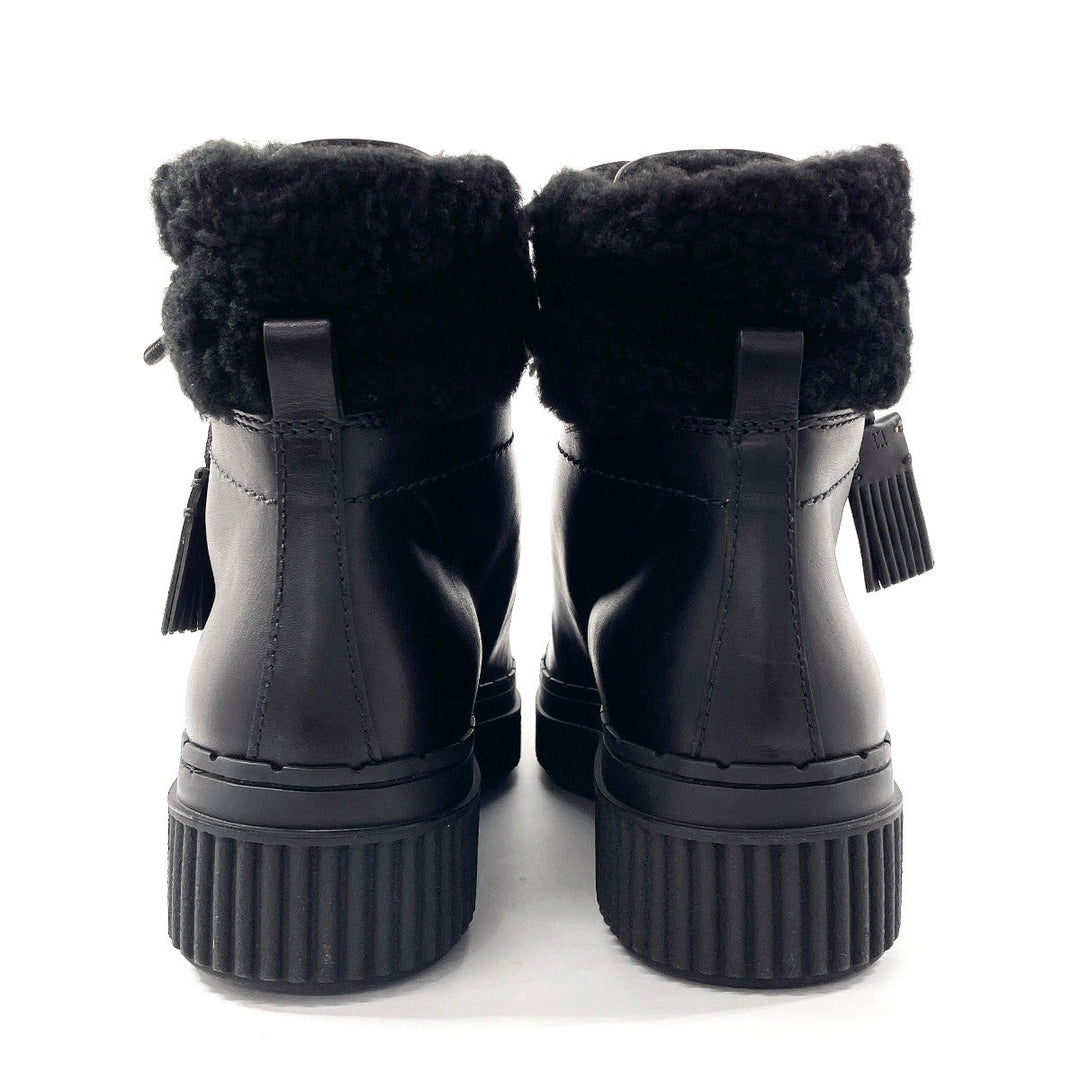 TOD’S boots XXW39A0W061HXMB999 leather black Lace up boots 40 1/2
