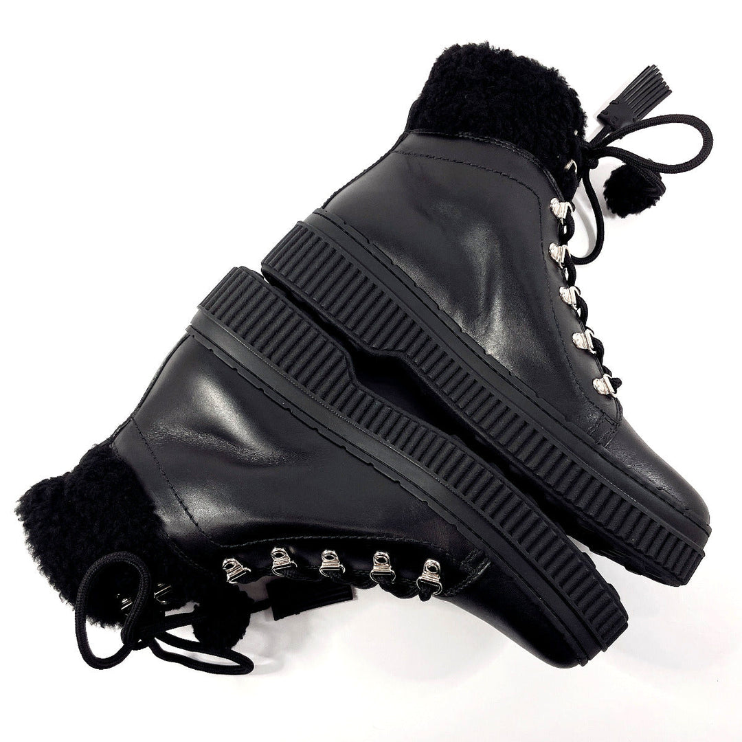 TOD’S boots XXW39A0W061HXMB999 leather black Lace up boots 40 1/2
