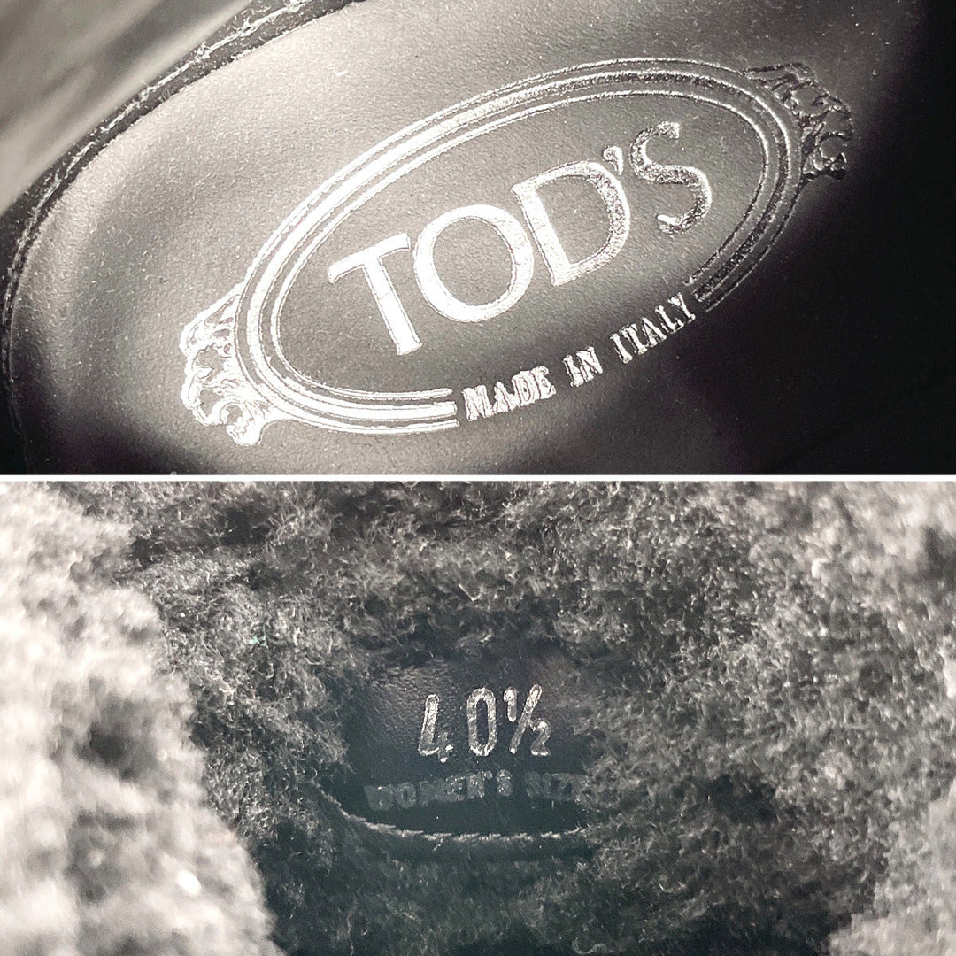 TOD’S boots XXW39A0W061HXMB999 leather black Lace up boots 40 1/2