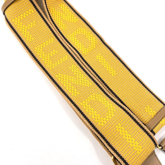 FENDI Shoulder strap Canvas, Leather yellow Strap you Women Used Authentic