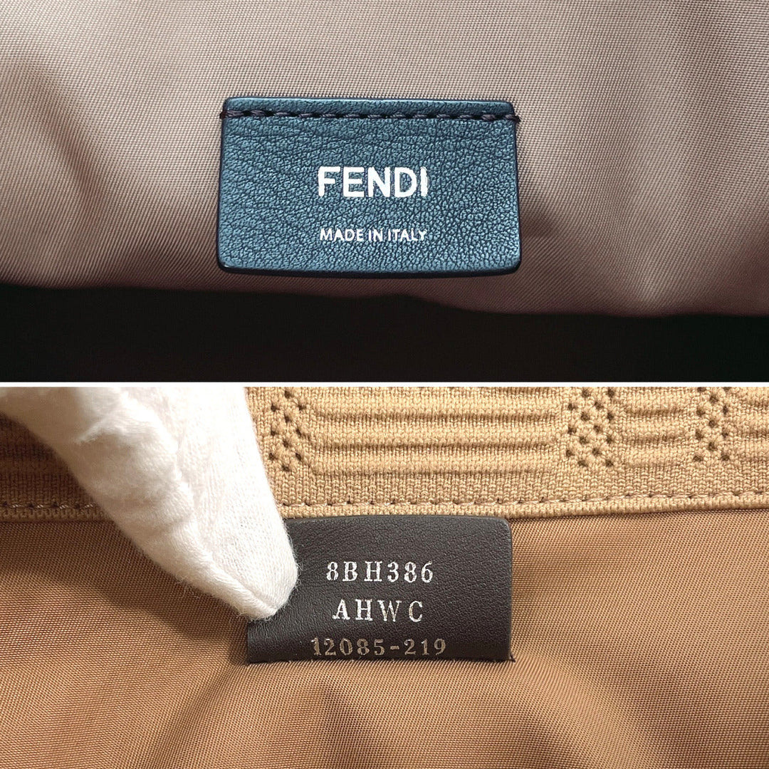 FENDI Tote Bag 8BH386 AHWC F09YL Nylon, Leather Brown FENDIxSKIMS Sunshine Medium