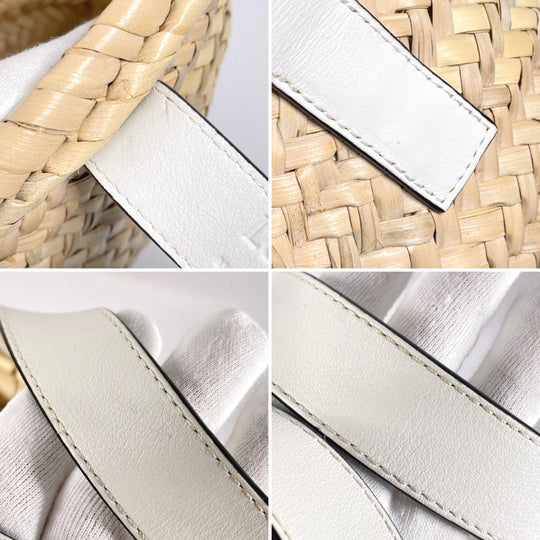 LOEWE Tote Bag A223S93X04 Raffia, Leather beige Basket bag small
